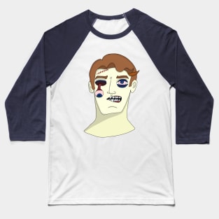 Zombie with eye dropping Baseball T-Shirt